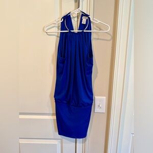 Cache Cobalt Blue Halter Dress
